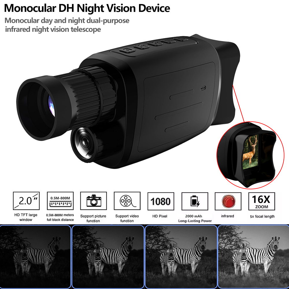 Outdoor Hunting Pictures - Perangkat Penglihatan Malam Monokuler 1080P HD