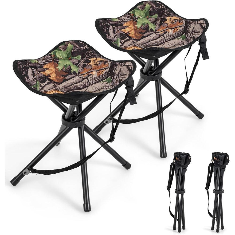 Hunting And Fishing Outdoor Chairs - 2 Paket Kursi Tripod Portabel Ringan