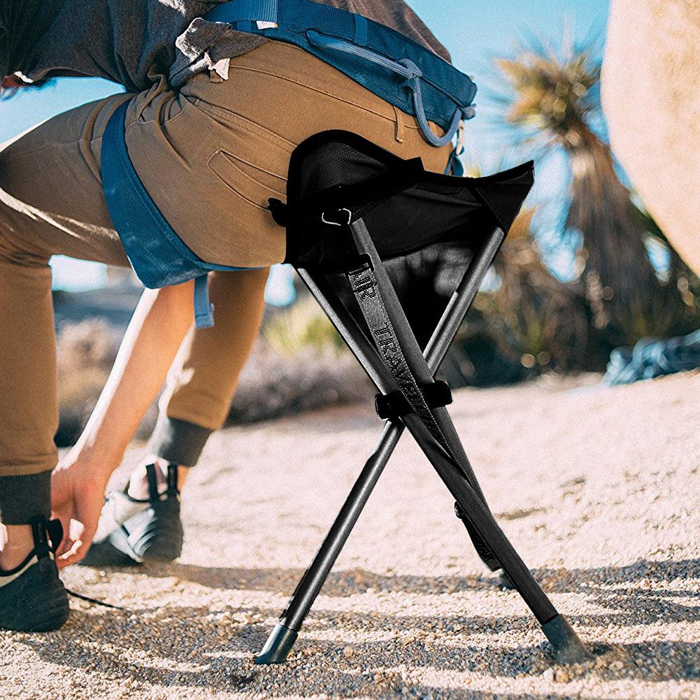 Hunting And Fishing Outdoor Chairs - Bangku Tripod portabel, kursi lipat dengan