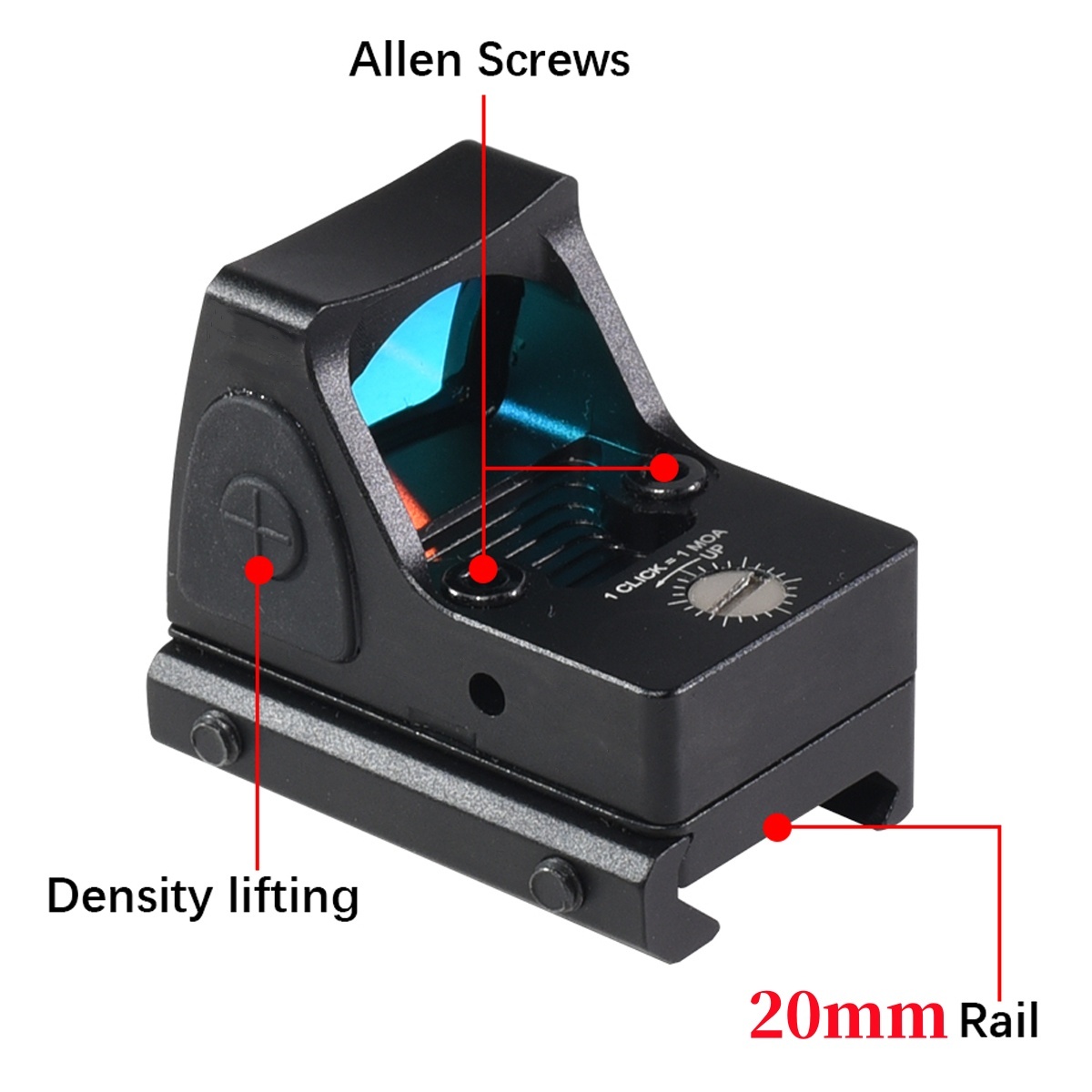 Mini Red Dot Sight Tactical Op - Outdoor Hunting Range ulasan dan harga