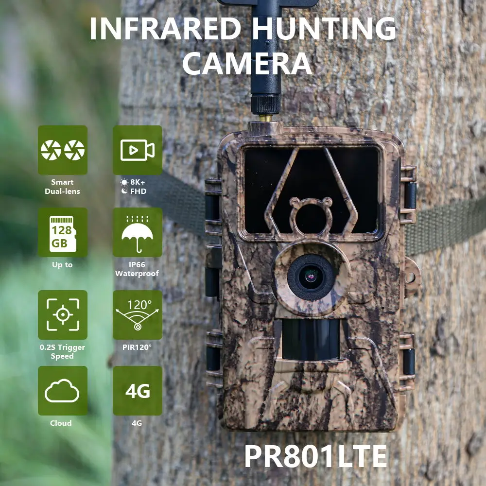 Kamera Inframerah HD8K 4G, kam - Outdoor Hunting Video Camera ulasan dan harga