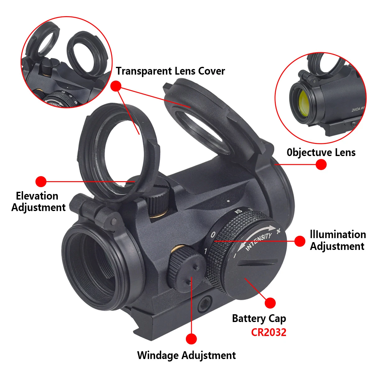 Tactical T01/02 2MOA Red Dot S - Outdoor Hunting Range ulasan dan harga