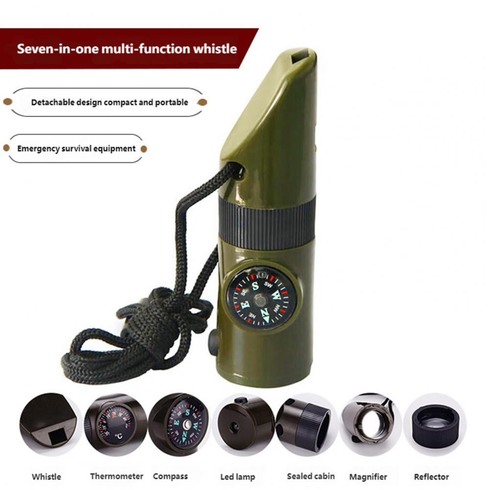 Peluit Multifungsi 7-In-1 deng - Hunting Outdoor Thermometer ulasan dan harga