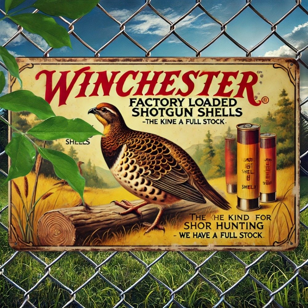 Papan Tanda Timah - Dekorasi D - Hunting Quail ulasan dan harga