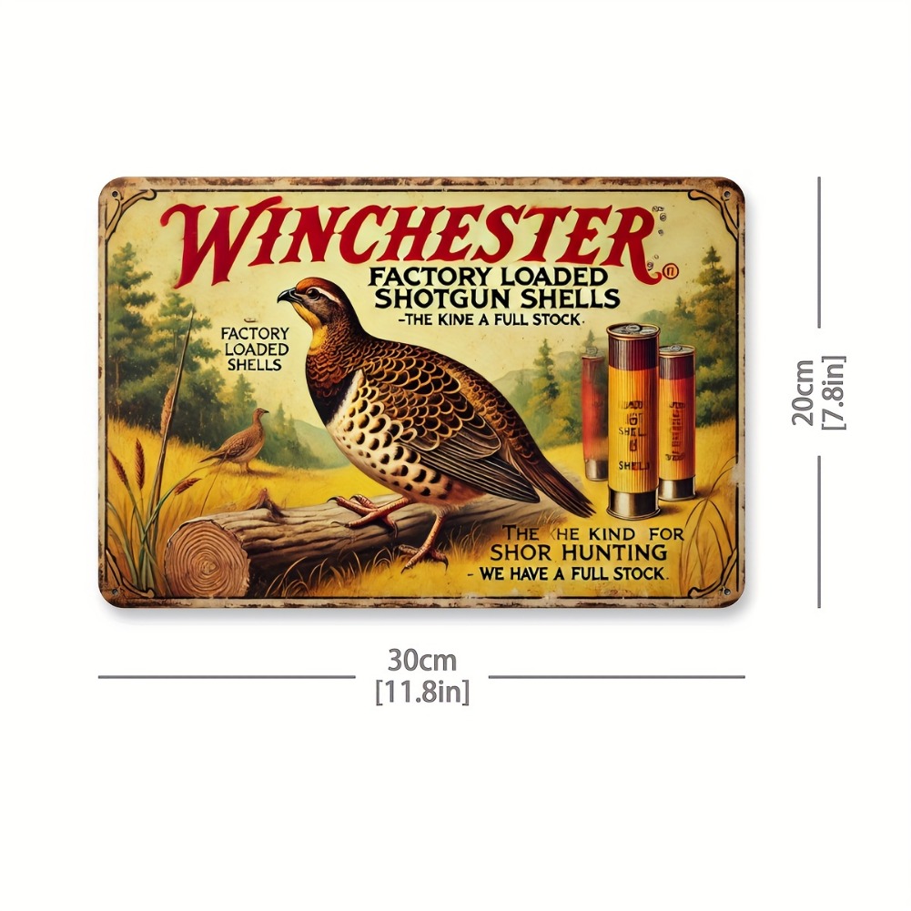 Papan Tanda Timah - Dekorasi D - Hunting Quail ulasan dan harga