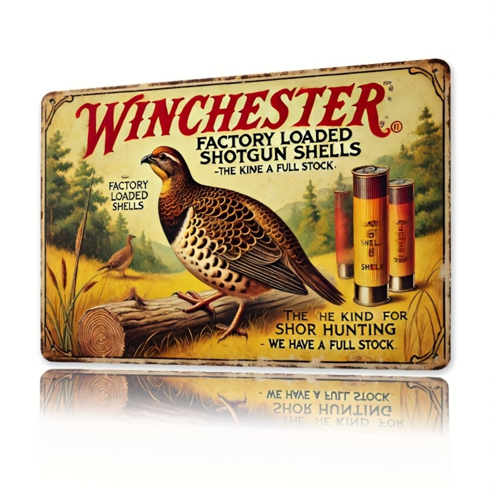 Papan Tanda Timah - Dekorasi D - Hunting Quail ulasan dan harga