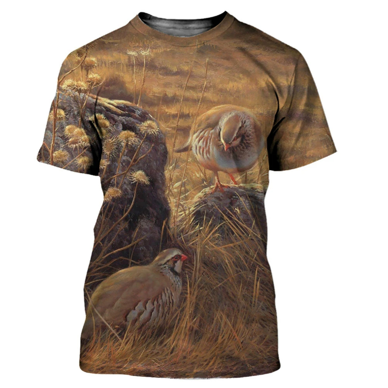 Kaus gambar 3D puyuh hewan kau - Hunting Quail ulasan dan harga