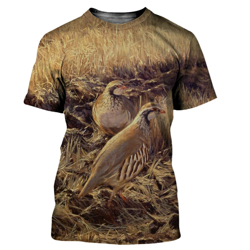 Kaus gambar 3D puyuh hewan kau - Hunting Quail ulasan dan harga