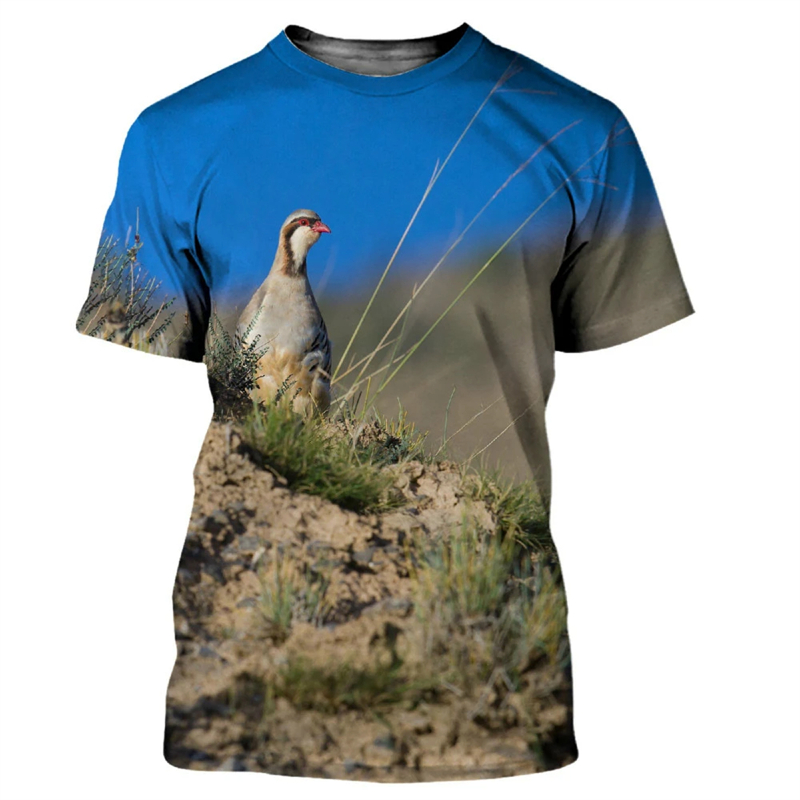 Kaus gambar 3D puyuh hewan kau - Hunting Quail ulasan dan harga
