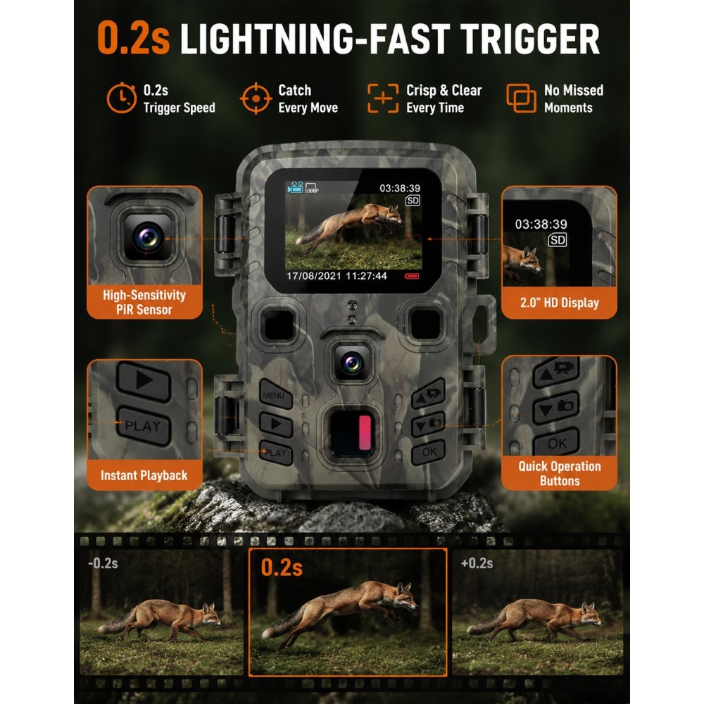 Kamera Game Jejak Mini Penglih - Outdoor Hunting Video Camera ulasan dan harga
