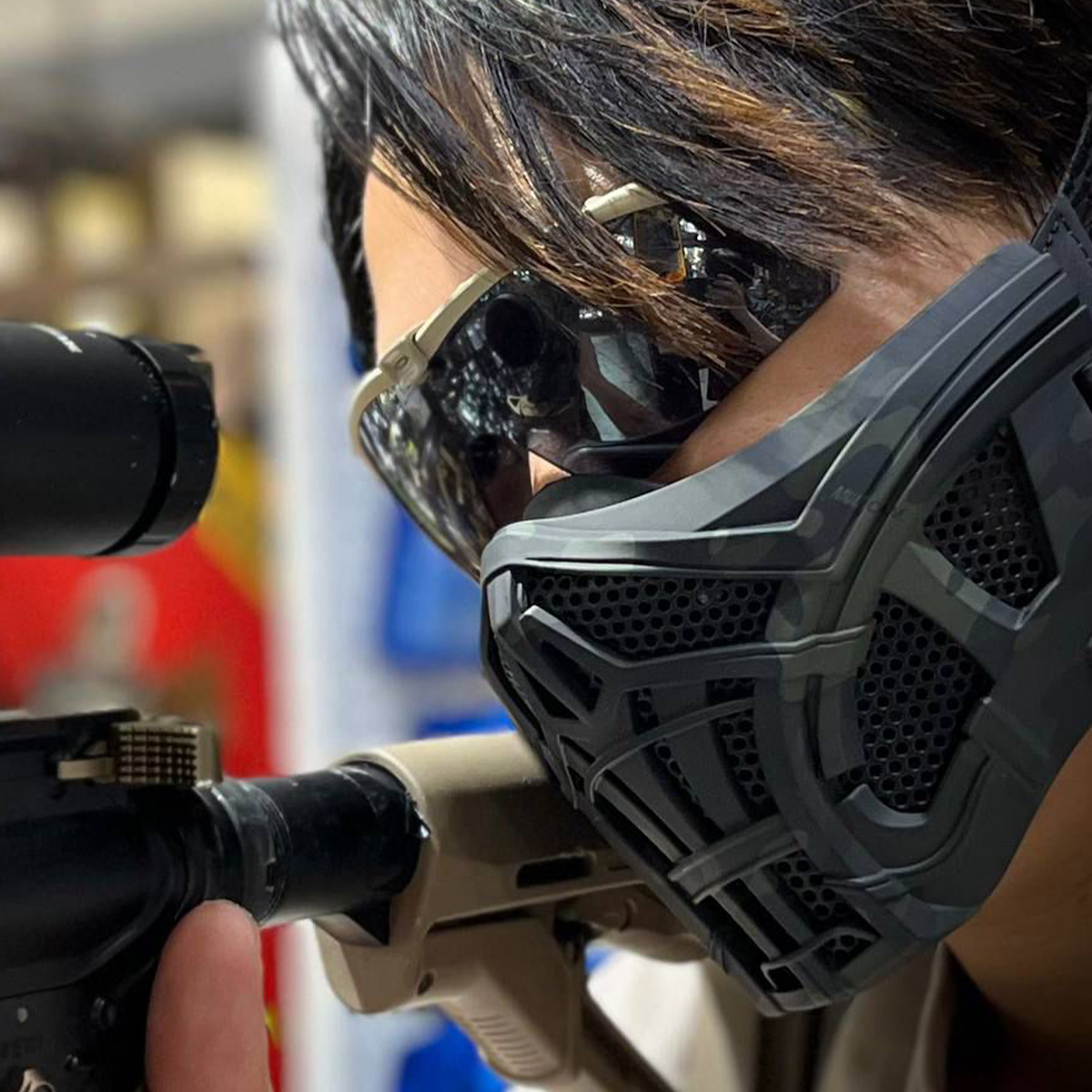 Masker Airsoft Taktis Pelindun - Outdoor Hunting Movies ulasan dan harga