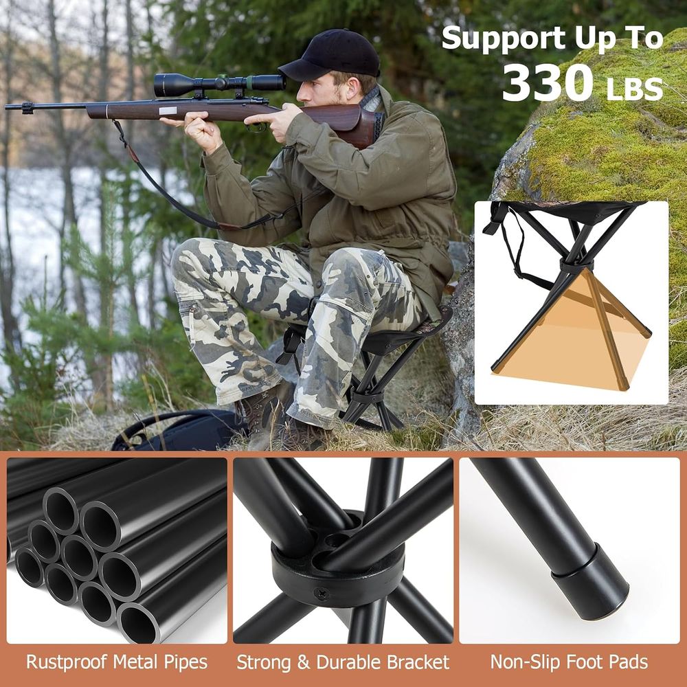 2 Paket Kursi Tripod Portabel  - Hunting And Fishing Outdoor Chairs ulasan dan harga