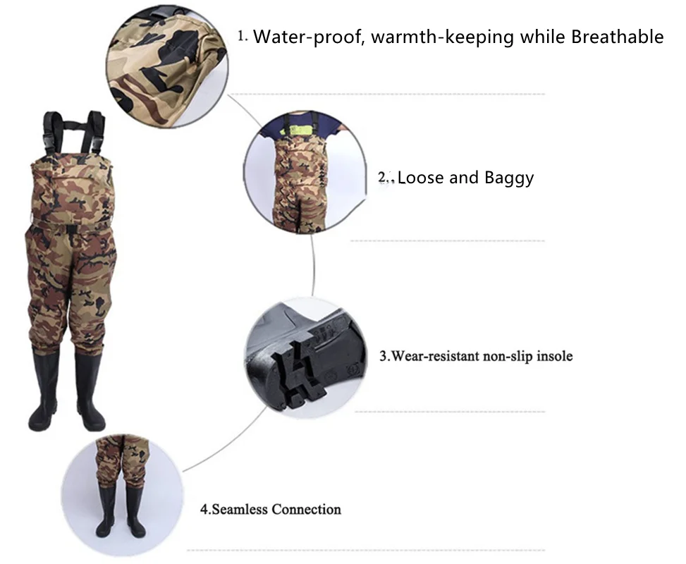 Celana kamuflase untuk memanci - Outdoor Hunting Overalls ulasan dan harga
