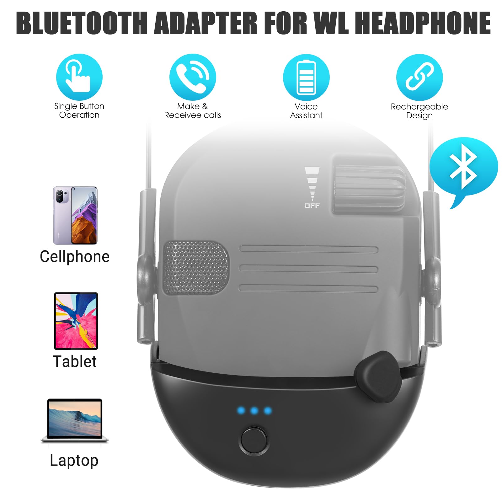 Penerima Adaptor Bluetooth 5.1 - Shooting Ear Muff ulasan dan harga