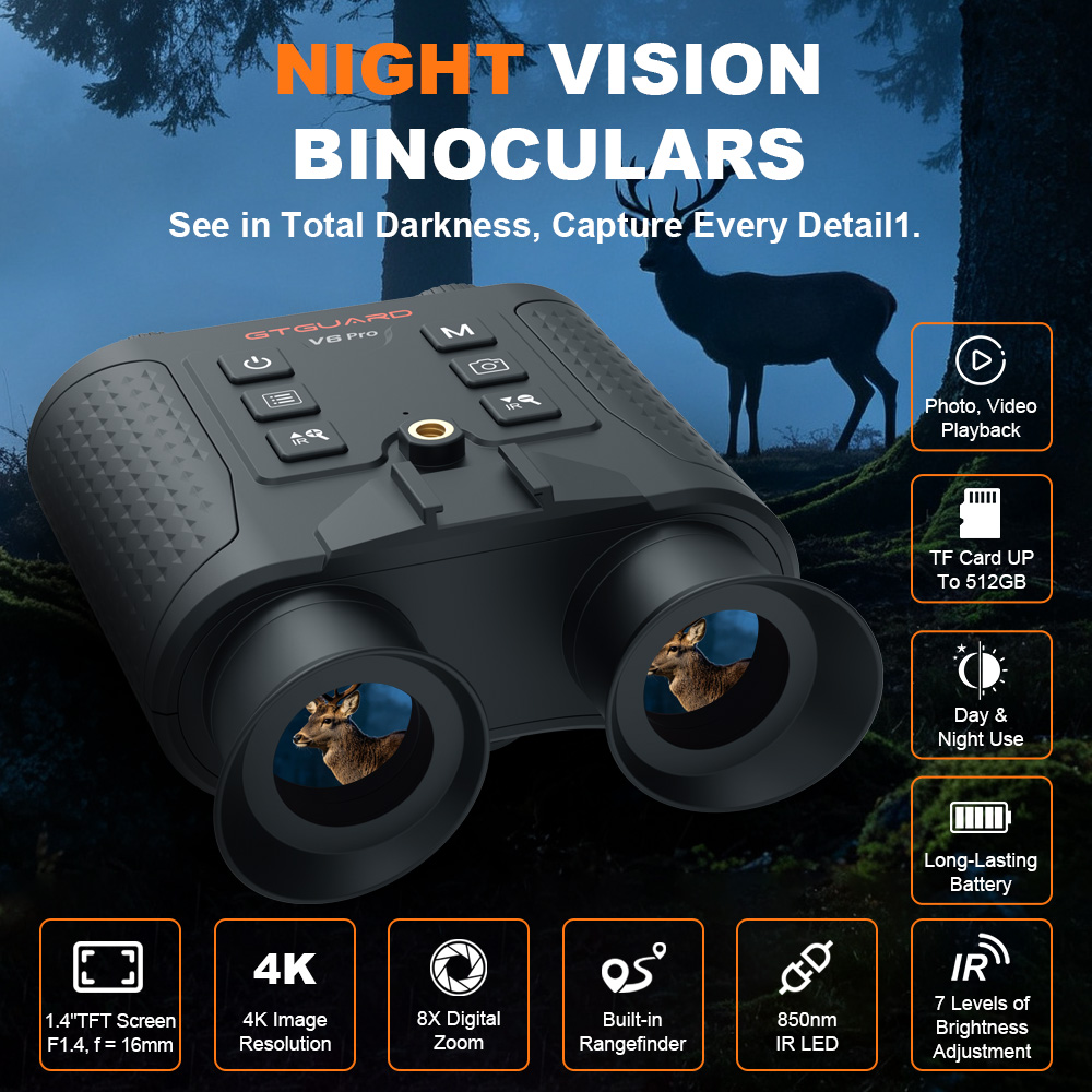 Teropong Penglihatan Malam 4K  - Outdoor Hunting Digital Night Vision ulasan dan harga